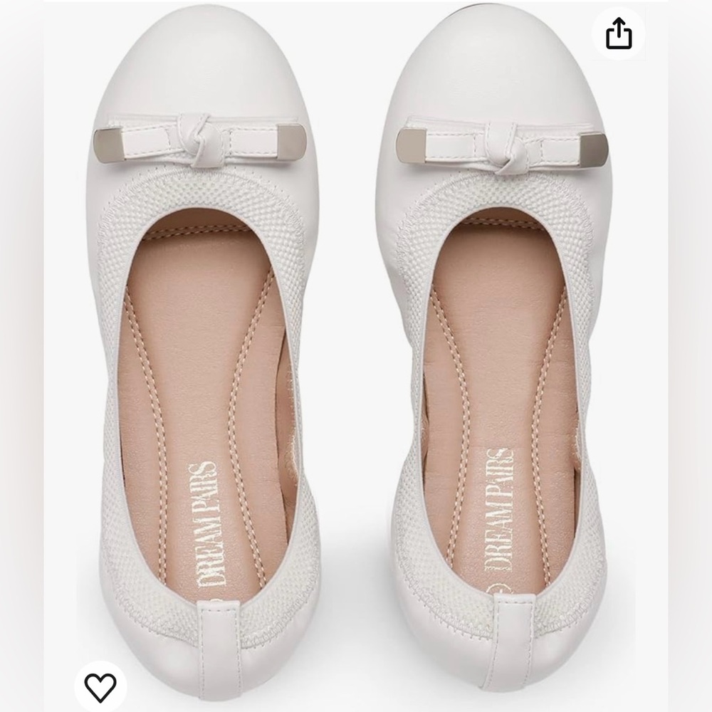 NWT Dream Pairs Shoes Ballet Flat Ribbon Bow Coquette Size 5.5
